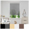 Zebra Day Night Roller Blinds - Made to Measure Day and Night Roller Window Blind with Light Filtering Privacy - Easy Fit Roller Blind by Aprica (Colour Charcoal Grey - Width 70cm Max - Drop 160cm)