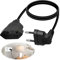Cavo di Prolunga per Spina Piatta Europea 2,5 A 250 V Spina Europea Universale Tipo C, Adatto per TV, Monitor Computer, Proiettori, Console di Gioco, Lampade, Elettrodomestici (0,3 m）