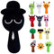 Onetraum Sprunki Incredibox Kuscheltier Plüschspielzeug : Kuscheliger weicher Plüsch,Robust & Umweltfreundlich für Kinder und Spielefans (Black)