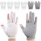 6Pairs Cotton Gloves for Eczema,Cotton Gloves for Dry Hands,Moisturising,for Repair Rough Cracked Dry and Chapped Hand Skin During Nighttime Sleep,Unisex(Gray/White)