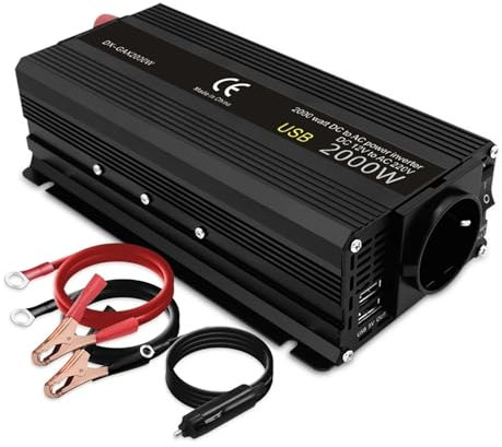 Convertitore Inverter Invertitore Trasformatore Invertitore Auto 12V 220V Energia 500W/1500W/2000W/2600W/3000W Convertitore Presa UE 12 Volt Invertitore Automatico 12V 220V Trasformatore Solare(12V 22