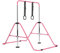 LN COZY CORNER Gymnastics Bar,Adjustable Horizontal Bar Gymnastics Training Kip Bar Gymnastics Equipment for Home Indoor outdoor (With Rings, Pink)