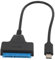BONKZEBU SATA a USB 3.1 Tipo C Cable de Cable de Adaptador CUSP UASP Cable del Convertidor de Disco Duro de 6GBPS para SSD HD D de 2.5 Pulgadas, 6 Gbps SATA a Cable Tipo C, Adaptador