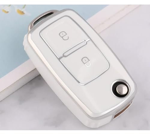 Autoschlüsseletui Für VW Amarok Für Polo Für Golf 4/5/6 MK4 Für Bora Für Passat B5 B6 B7, 2 Tasten TPU-Autoschlüsseletui-Abdeckungsschale