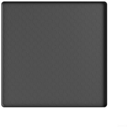 50X50cm Silicone Fridge Mat Non-Slip Drip Tray With Raised Edges For Floor Protection Under Mini Fridges Or Washing Machines(Black A)