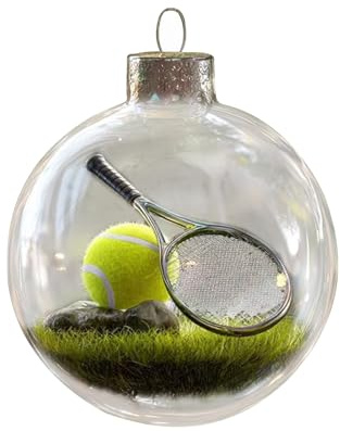 Weihnachtsbaumkugeln, Dekorationen, Weihnachten, hängende Sport, Mini-Szene, Ball, hängende Ornamente, Tennis, Baseball, Golf, Fußball, saisonale Winterferien, Party, Heimdekorationen
