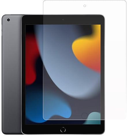 Pellicola compatibile con iPad 10,2 Pollici Vetro Temperato Anti Luce Blu Confezione 2 Pezzi per iPad 9 Generazione 2021 Protezione Display Trasparente