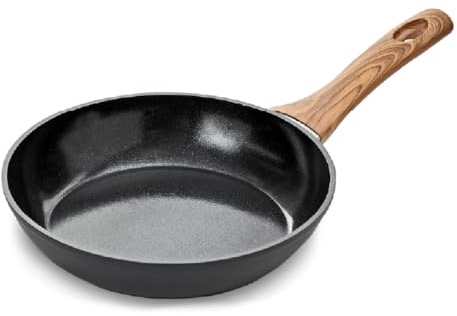 Blackmoor 20cm Frying Pan with Wood Effect Bakelite Handle/Non-Stick Ceramic-Coated Skillet, PFAS-Free, Suitable for All Hob Types/Sherwood Classic Range 65309