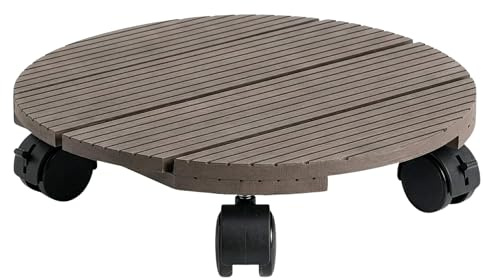 KARAT Pflanzenroller für Innenbereich 30 cm Ø- Blumenroller aus WPC - Kübelroller - Tragkraft 80kg - Countess