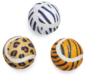 Beeztees Dschungel Tennisbälle, Katzenspielzeug, Farblich Sortiert, Dm. 4,5 cm
