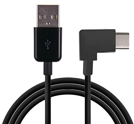 Xiwai 100 cm rechtwinkliger USB 3.1 Typ C USB-C auf USB 2.0 Kabel 90 Grad Stecker für Tablet & Handy