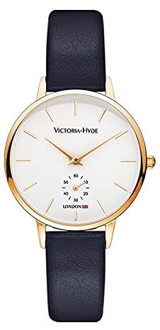 VICTORIA HYDE Damen Uhr Minimalist Armbanduhr Analog Quarz Schlicht Damenuhr mit Lederarmband
