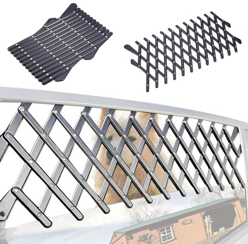 XianghuangTechnology Pets Car Window Dog Vent/Guard, Universal Pet Dog Puppy Ventilation Grill Mesh Safe Car Window Protection Mesh for Cars, Trucks & SUVs (Large)