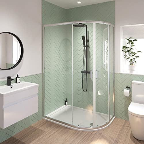 Modern 1200mm x 900mm Right Hand Offset Quadrant Shower Enclosure Framed 6mm Safety Glass