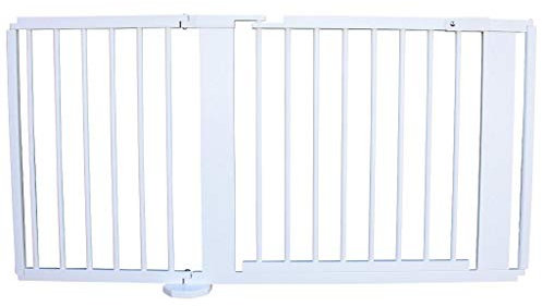 Absperrgitter Türschutzgitter Treppenschutzgitter 119 bis 368 cm massiv Weiss (141cm)