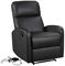 Happy Garden Fauteuil électrique inclinable Relax Noir. Fauteuil de Salon Relax en Simili Noir avec Inclinaison électrique et Repose-Pieds.