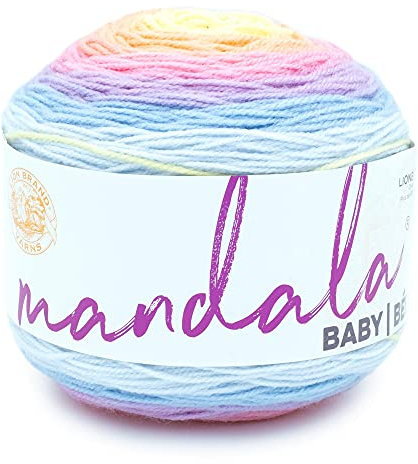 Lion Brand Yarn Company 526-223 Mandala Baby Garn, Acryl, Acre Woods, 1 Packung, 150 Gramm