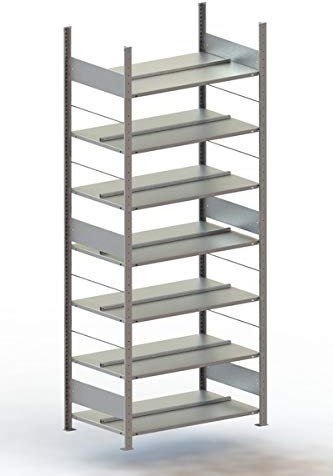 Meta - Steckregal 2500x1000x600 mm verzinkt Fachlast 80 Kg