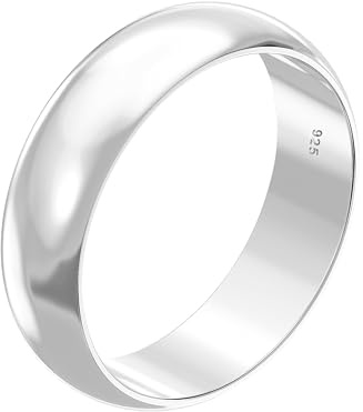 Aeon 925 Sterling Silver Court Wedding Ring – 3mm & 5mm | Comfort Fit for Men & Women | Sizes J-Z | Premium Quality for Life's Special Moments
