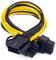 baolongking 2pcs 8 Pin PCI-E to 2 PCI-E 8 Pin (6 Pin + 2 Pin) Power Cable, Splitter PCI Express Graphics Card Connector PC Power Cable GPU Graphics Video Card Wire, 30cm