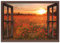 ARTLAND Wanddeko Wandbild Alu Verbundplatte für Innen & Outdoor Bild 100x70 cm Landschaften Fensterblick T5ZN