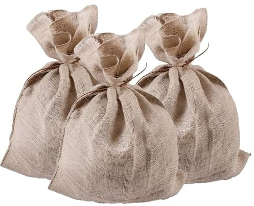 KOTARBAU® 3er Set Jutesack Jute Säcke Jutesäcke Kartoffelsack Dekoration
