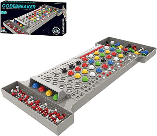 Code Breaker Spiel,Mastermind Brettspiel,Code Breaker,Lustige Strategie Brettspiele,Denkspiel,Logikspiel,Break The Hidden Code,Gehirn Puzzle Spiel Set Für Strategisches Denken Zu Entwickeln (Weiß)