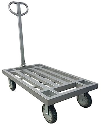 Rollwagen, zusammenklappbar, 500–1000 kg, multifunktional, für Lager, Handhabung, schwere Karre (95 x 55 cm, Nylonrad)