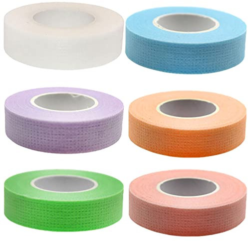 6 Rollen Wimpern Tape Wimpernverlängerung Band,Wimpern Klebeband Isolations Micropore Lash,Wimpern Tape Lash Band,für Wimpern Verlängerung Atmungsaktive Mikroporen Stoff Wimpern Bänder