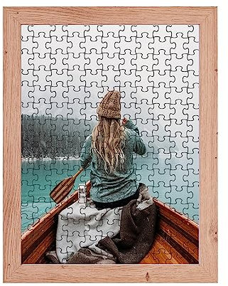 Rahmendesign24 Milano Cadre pour puzzle, environ 1500-2000 pièces, 60 x 85 cm, 85 x 60 cm, chêne naturel avec verre acrylique