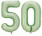 Guoguonb 40 Zoll Zahl 50. Geburtstag Deko Riesen Aufblasbar Helium Folienballon Nummer 50 Luftballons Personalisiertes Design Ballon für Gedenktag Geburtstag Dekoration (Wassermelone Grün)