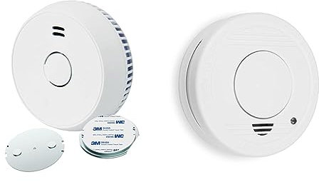 UNITEC Rauchwarnmelder mit Magnethalterung, Montage ohne Werkzeug und Bohren & Smartwares TÜV geprüfter Rauchmelder/Feuermelder, DIN EN 14604 Zertifiziert, RM250, 1er Pack
