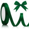 Geschenkband Grün 10mm, 22meters Satinband Grün Schleifenband Grün Dunkelgrün Vintage Grün Stoffband Geschenkband Weihnachten Geschenkbänder für Hochzeitsdekoration Taufe Und Geburtstag Geschenke