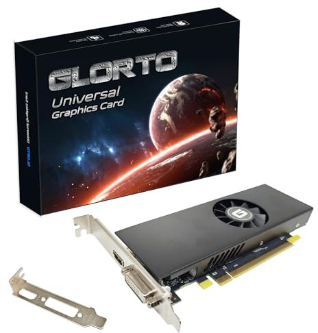 Glorto Radeon RX 550 2GB GDDR5 Low Profile Graphics Card, PCI Express 3.0 x8, HDMI/DVI, Entry Level GPU for PC, SFF and HTPC