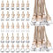 30Pcs 8ml Hanging Car Air Freshener Diffuser Empty Clear Glass Essential Diffuser Oil Aromatherapy Fragrance Pendant Glass Vials with Wooden Caps(Circular Column,Square,Love,Rose,Diamond-shaped)
