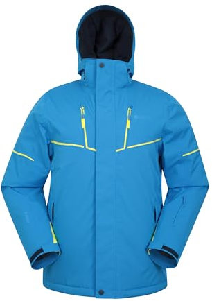 Mountain Warehouse Galactic Extreme Mens Ski Jacket -Warm Waterproof Winter Coat, Breathable -For Snowboarding, Skiing Bright Blue XS