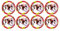 ALMACENESADAN, 5121, Pack fiesta cumpleaños; pack 8 platos de cartón 23 cm; de la licencia (increibles)