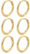 Mochity 3-7 Paare Ohrringe Gold für Damen Herren, 316L Edelstahl Creolen Silber, Ohrringe 14K Vergoldeter, Hypoallergen Kleine Creolen Ohrstecker (3 Paar 10mm, Gold)