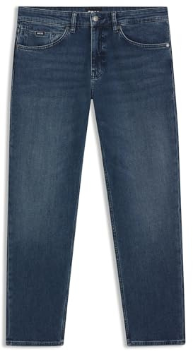 BOSS Herren H-Re.Maine Blaue Maine Regular-Fit Jeans aus bequemem Stretch-Denim Dunkelblau 36/36