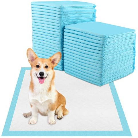 Vexillic PIPI Matten für Hunde, 40 Stück Welpen Unterlagen, 60 x 60cm Trainingspads für Hunde Hygieneunterlagen Auslaufsicher 6-Lagig mit Schnell Trocknender Oberfläche Design