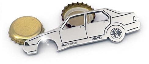 Apribottiglia Alfa Romeo 75 Acciaio Inox Lucido - Borgeseidea