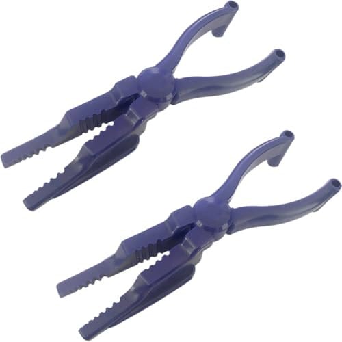 2 Pcs Plastic Pliers, Nail Holder for Hammering, Finger Saver for Hammer Nails in Slip Joint Pliers, Home Tool Auxiliary Pliers