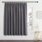 PONY DANCE Extra Wide Room Divider Thermal Blackout Curtain - Grey Energy Saving Sun Blocking Curtain with Hooks for Bedroom, Soundsproof Drape for Hotel Living Room, 1 Panel, 110 x 69 Inch