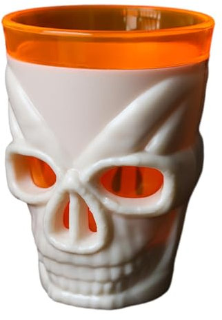 Vaso de whisky de calavera con luz LED para fiestas de Halloween, vaso de cerveza de calavera de esqueleto para el hogar, taza de vino novedosa para decoraciones de Halloween, divertidos vasos que