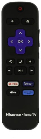 OEM Replacement Remote Control Compatible with Hisense Roku TV 4k Smart HDTV Hisense Roku 3026000172 with Netflix, Apple TV+, Primevideo, and Disney+, Shortcut Keys