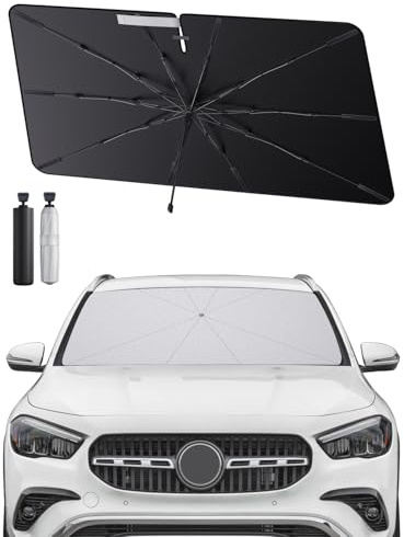 SHAOHAO kompatibel mit Mercedes GLA H247 2020-2025 Sonnenschirm Auto Auto Sonnenschutz Frontscheibe Faltbar UV-Schutz Sonnenschirm knitterfreier Stoff Mercedes GLA zubehör