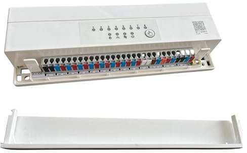 8-Zone Underfloor Heating Control Hub - Central Manifold Wiring Centre for Water Radiant Systems, Compatible with Smart Thermostats (120V/240V)