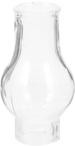 Mipcase Lampenschirm aus transparentem Glas für Öllampe, antiker Stil, dekorativ, Windschutz, für Notbeleuchtung und Feiern, 9 x 5 x 3 cm