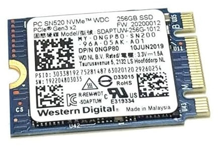 Western Digital SSD NVMe M.2 2230 256GB PC SN520 SDAPTUW-256G-1012 0NGP80 NGP80