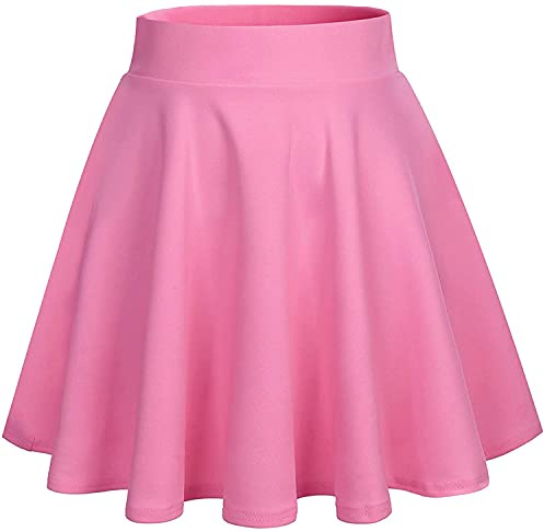 DRESSTELLS Women's Mini Pleated Tennis Skirt Aline School Girl High Waisted Basic Casual Party Skater SkirtCoral XL